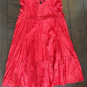 Elegant Red Ruffled Mini Dress